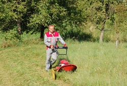 Bubnová sekačka ADELA BDR-595 při práci