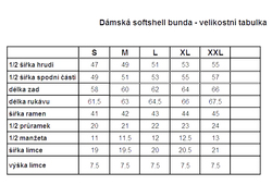 Dámská bunda Boostav - velikosti