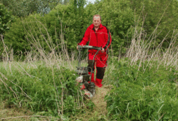F-550 brush cutter at work
