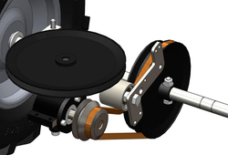 The BDR-650A drum mower - adjusted for 2-stroke engines