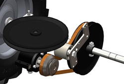 The BDR-650A drum mower - adjusted for 4-stroke engines