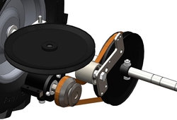The BDR-650R drum mower - adjusted for 4-stroke engines