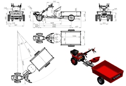 ANV-200+RAPTOR Hydro - hlavní rozměry soupravy